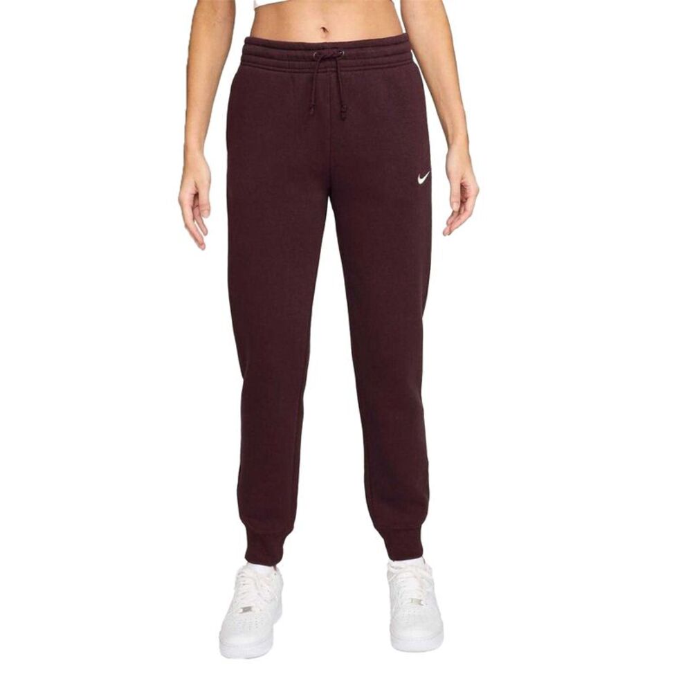 Nike Womens/Ladies Phoenix Fleece Mid Rise Sweatpants / Burgundy